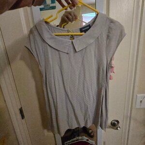 Lavender Peter Pan Collar Twee Modcloth Hipster 2010s Shirt Blouse